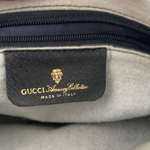 Authentic Vintage GUCCI Ophidia Navy Monogram Canvas Leather Crossbody Bag - Picture 13 of 16